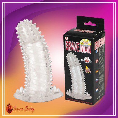 BRAVE MAN CRYSTAL PENIS EXTENSION SLEEVE PES-024
