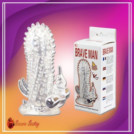 Sheath Rabbit Extender Penis with dots Brave Man PES-020