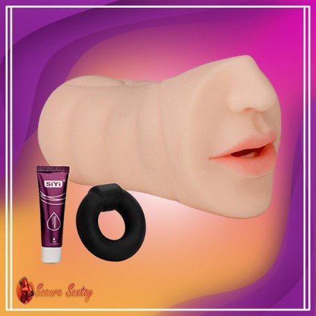 ORAL SILICONE PORTABLE MALE MASTURBATOR MMT-022