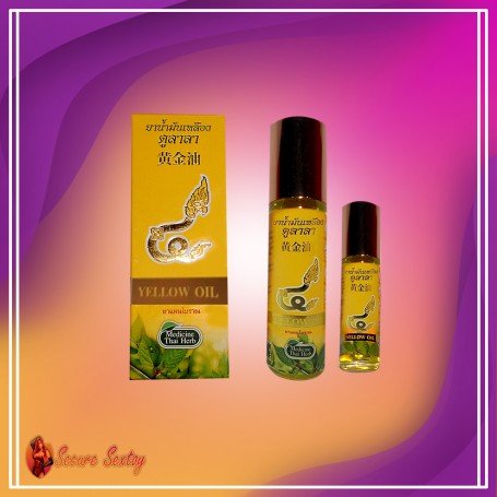Thai herbal massage yellow oil THP-001