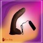 Big Bent 10" Realistic Vibrator Suction Cup Chocolate Vibrator RSV-075